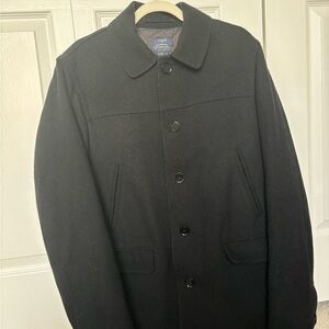 Black wool classic J. Crew coat